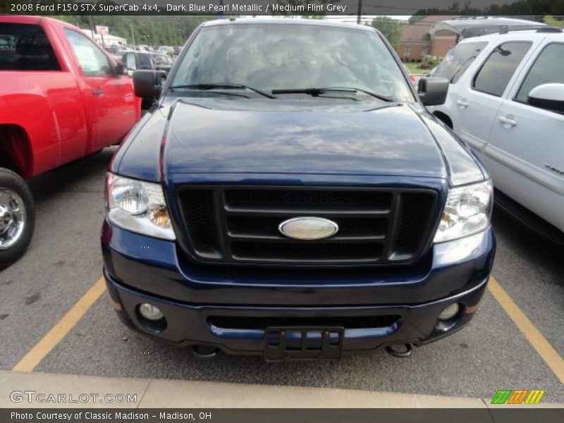 Dark Blue Pearl Metallic / Medium Flint Grey 2008 Ford F150 STX SuperCab 4x4