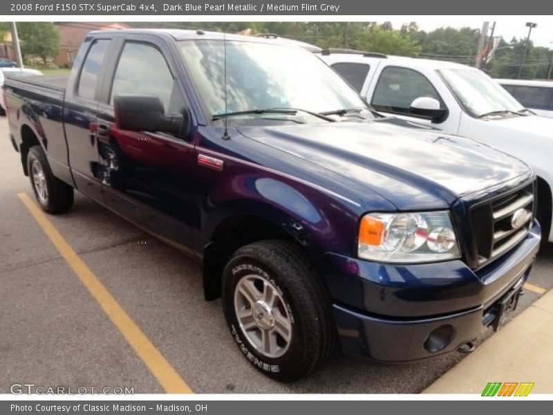 Dark Blue Pearl Metallic / Medium Flint Grey 2008 Ford F150 STX SuperCab 4x4