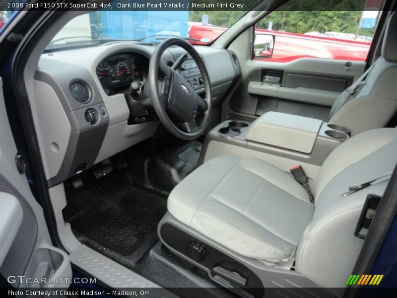 Dark Blue Pearl Metallic / Medium Flint Grey 2008 Ford F150 STX SuperCab 4x4