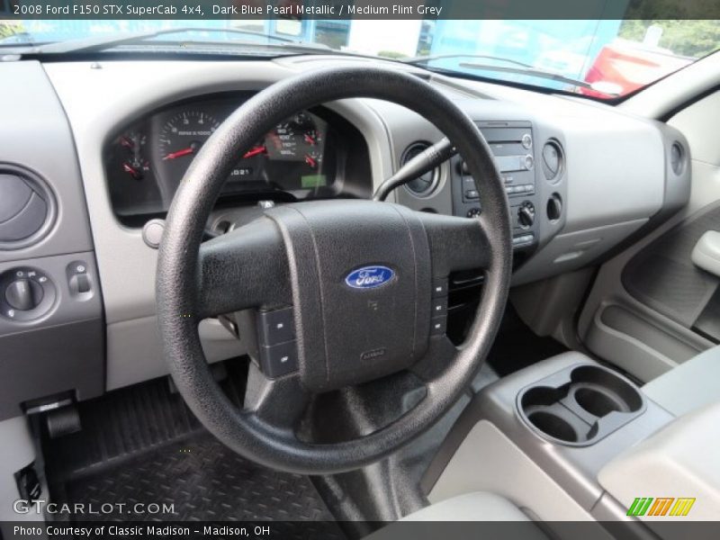 Dark Blue Pearl Metallic / Medium Flint Grey 2008 Ford F150 STX SuperCab 4x4