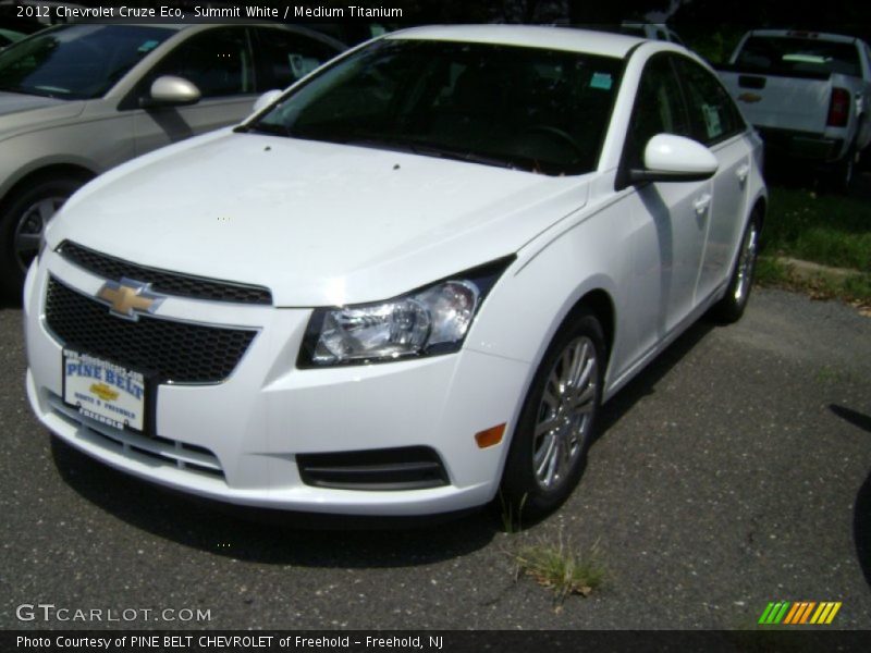 Summit White / Medium Titanium 2012 Chevrolet Cruze Eco