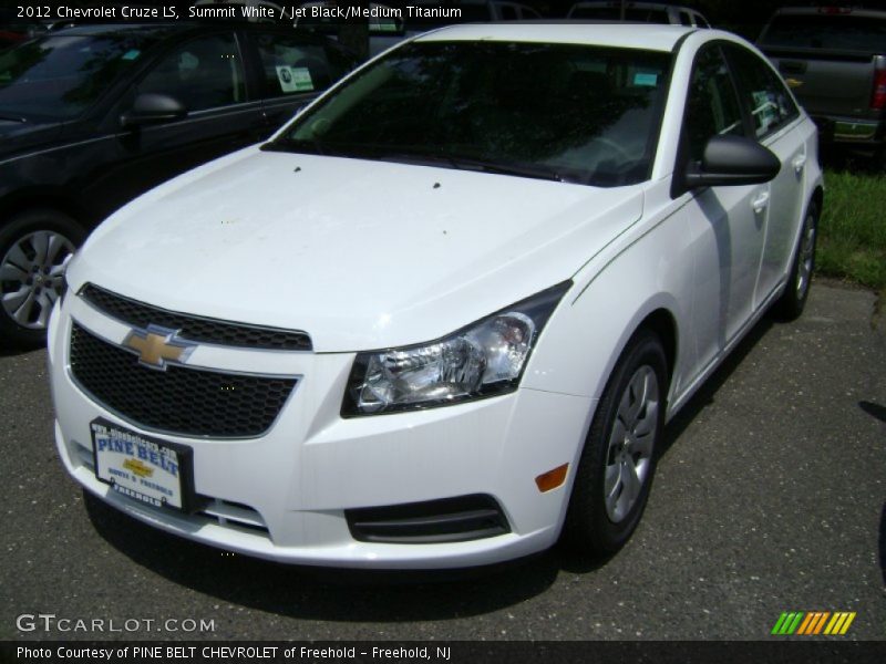 Summit White / Jet Black/Medium Titanium 2012 Chevrolet Cruze LS
