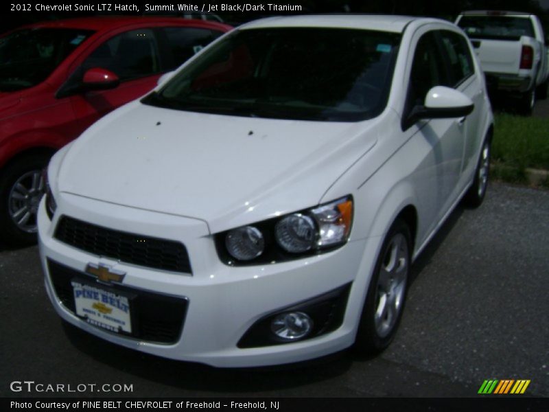 Summit White / Jet Black/Dark Titanium 2012 Chevrolet Sonic LTZ Hatch