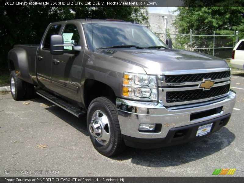 Mocha Steel Metallic / Ebony 2013 Chevrolet Silverado 3500HD LTZ Crew Cab Dually