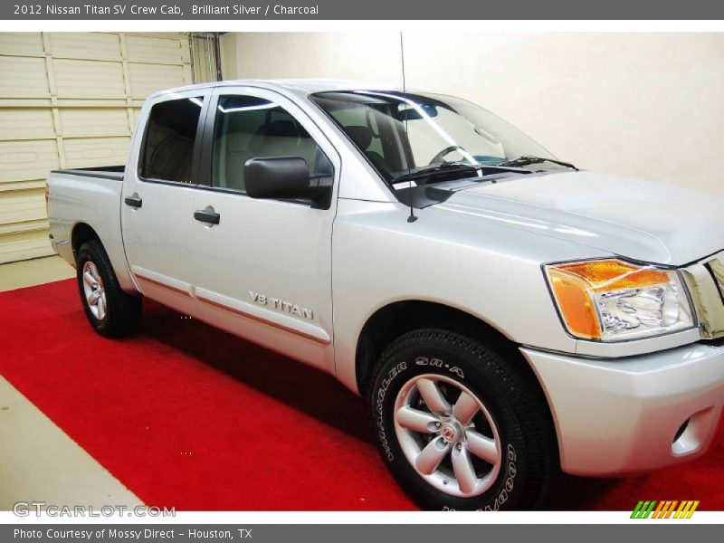 Brilliant Silver / Charcoal 2012 Nissan Titan SV Crew Cab