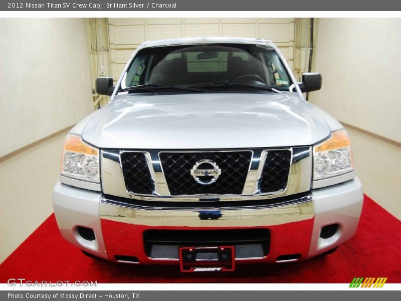 Brilliant Silver / Charcoal 2012 Nissan Titan SV Crew Cab