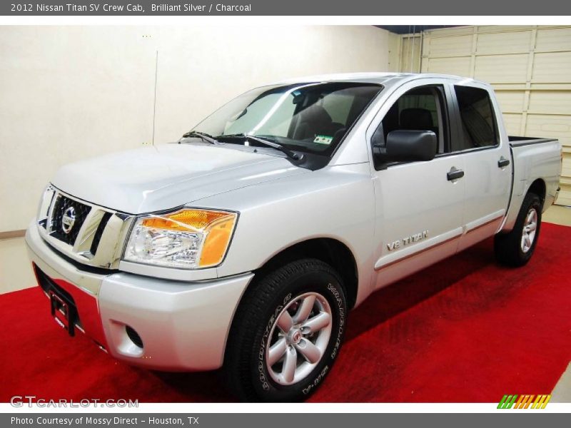 Brilliant Silver / Charcoal 2012 Nissan Titan SV Crew Cab
