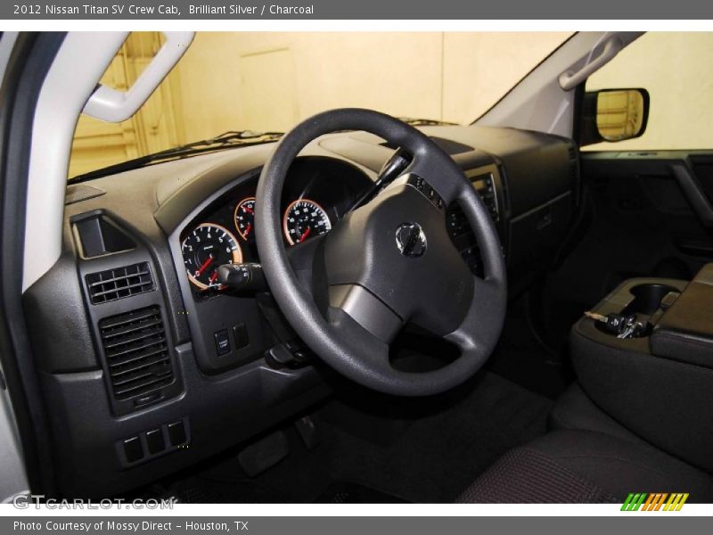 Brilliant Silver / Charcoal 2012 Nissan Titan SV Crew Cab