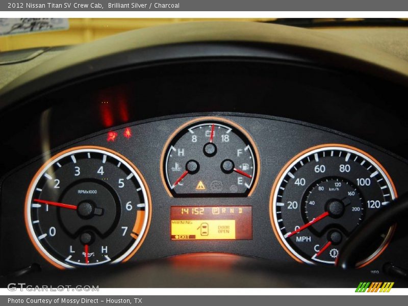 Brilliant Silver / Charcoal 2012 Nissan Titan SV Crew Cab