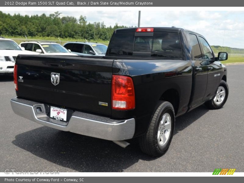 Black / Dark Slate Gray/Medium Graystone 2012 Dodge Ram 1500 SLT Quad Cab