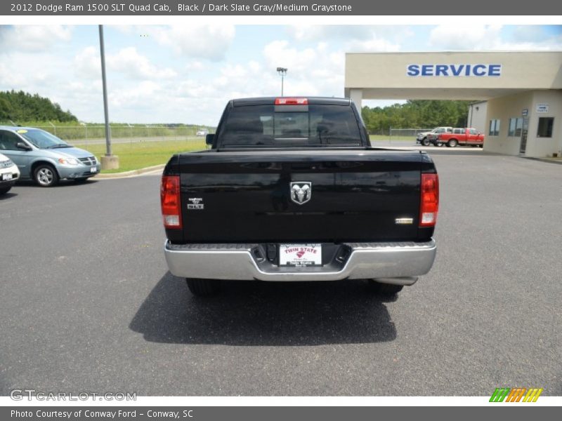 Black / Dark Slate Gray/Medium Graystone 2012 Dodge Ram 1500 SLT Quad Cab