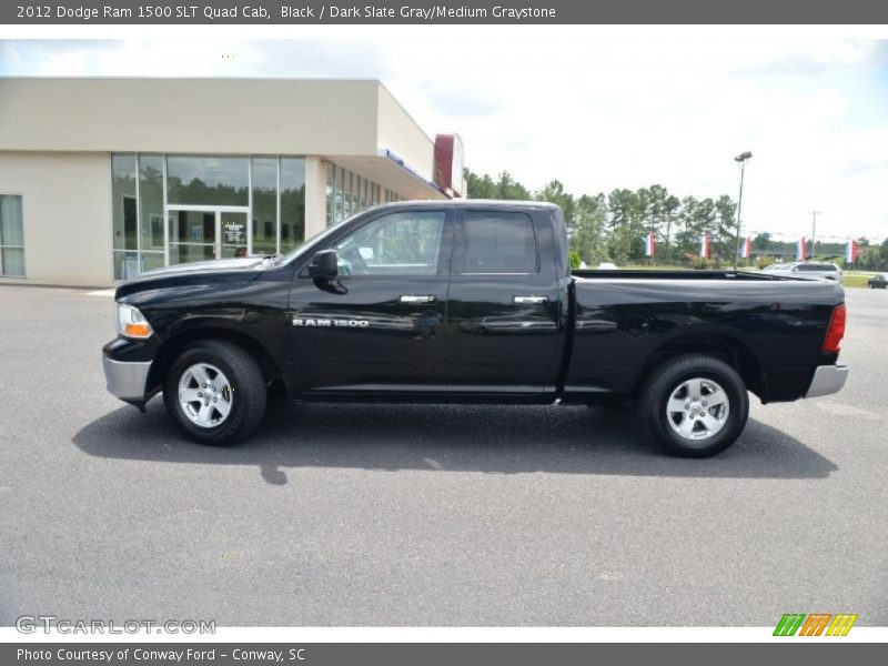 Black / Dark Slate Gray/Medium Graystone 2012 Dodge Ram 1500 SLT Quad Cab