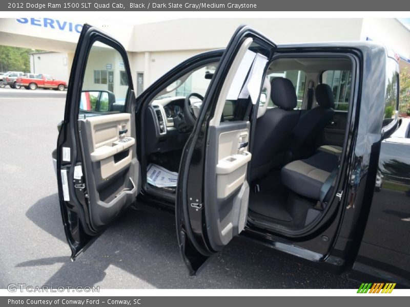 Black / Dark Slate Gray/Medium Graystone 2012 Dodge Ram 1500 SLT Quad Cab