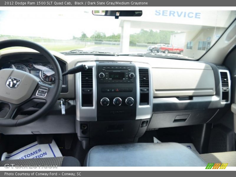Black / Dark Slate Gray/Medium Graystone 2012 Dodge Ram 1500 SLT Quad Cab