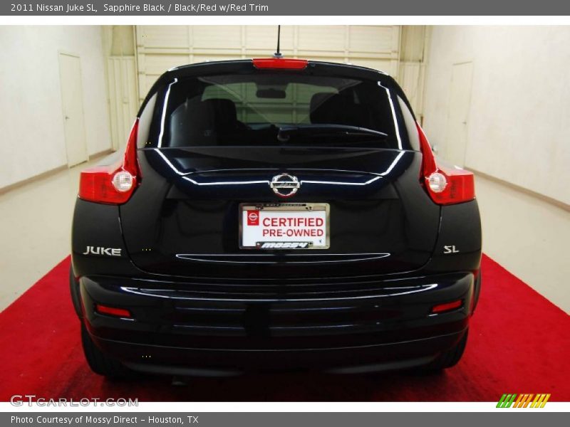Sapphire Black / Black/Red w/Red Trim 2011 Nissan Juke SL