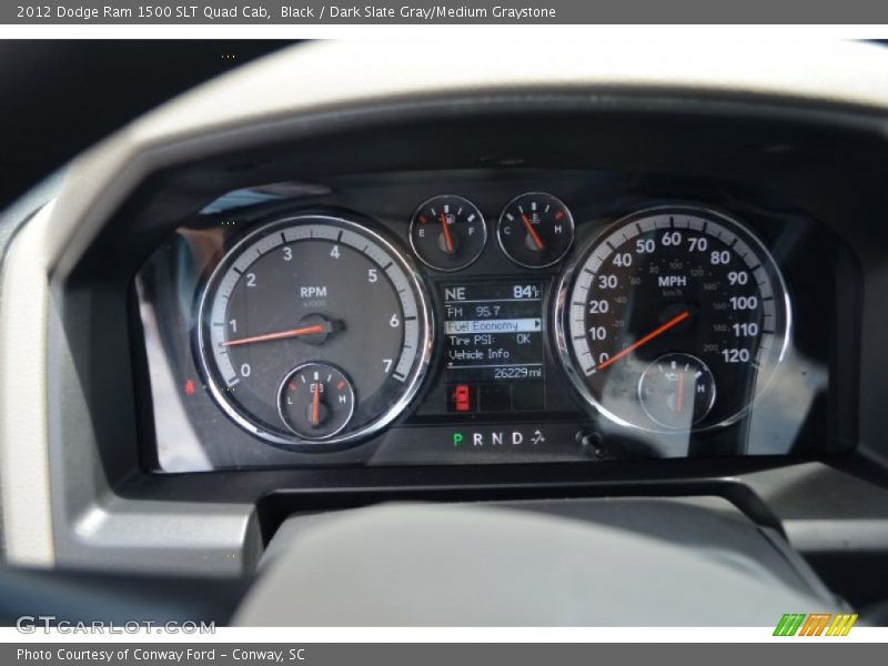 Black / Dark Slate Gray/Medium Graystone 2012 Dodge Ram 1500 SLT Quad Cab
