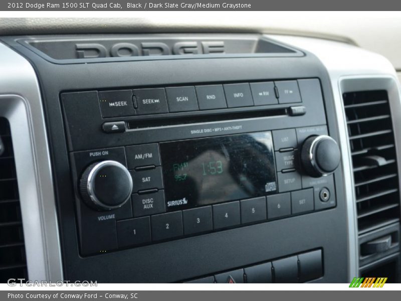 Black / Dark Slate Gray/Medium Graystone 2012 Dodge Ram 1500 SLT Quad Cab