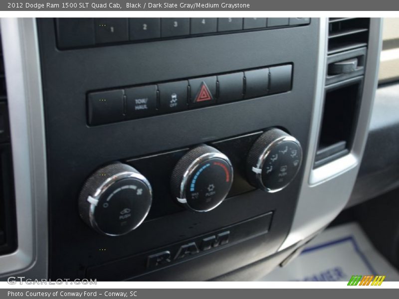 Black / Dark Slate Gray/Medium Graystone 2012 Dodge Ram 1500 SLT Quad Cab