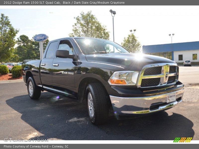 Black / Dark Slate Gray/Medium Graystone 2012 Dodge Ram 1500 SLT Quad Cab