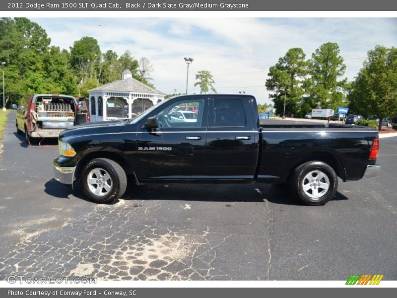 Black / Dark Slate Gray/Medium Graystone 2012 Dodge Ram 1500 SLT Quad Cab