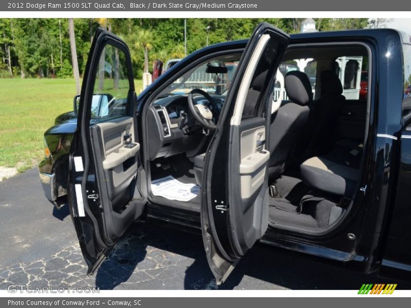 Black / Dark Slate Gray/Medium Graystone 2012 Dodge Ram 1500 SLT Quad Cab