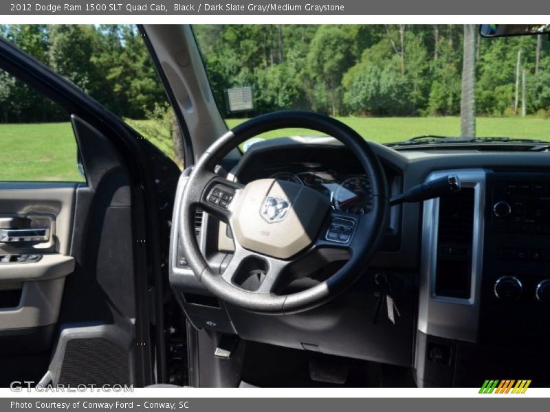 Black / Dark Slate Gray/Medium Graystone 2012 Dodge Ram 1500 SLT Quad Cab
