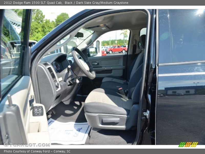 Black / Dark Slate Gray/Medium Graystone 2012 Dodge Ram 1500 SLT Quad Cab