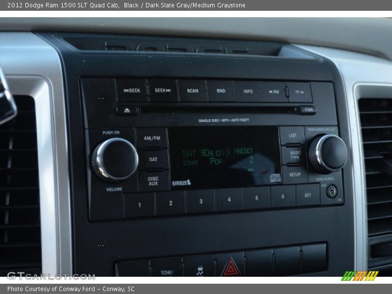 Black / Dark Slate Gray/Medium Graystone 2012 Dodge Ram 1500 SLT Quad Cab