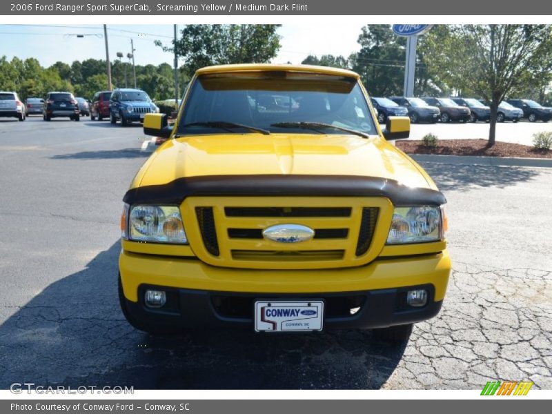 Screaming Yellow / Medium Dark Flint 2006 Ford Ranger Sport SuperCab