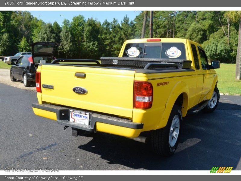 Screaming Yellow / Medium Dark Flint 2006 Ford Ranger Sport SuperCab