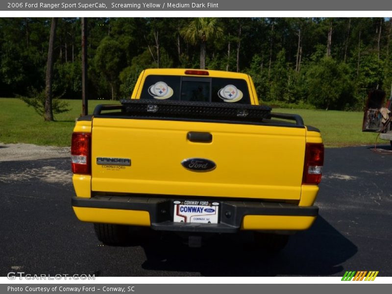 Screaming Yellow / Medium Dark Flint 2006 Ford Ranger Sport SuperCab