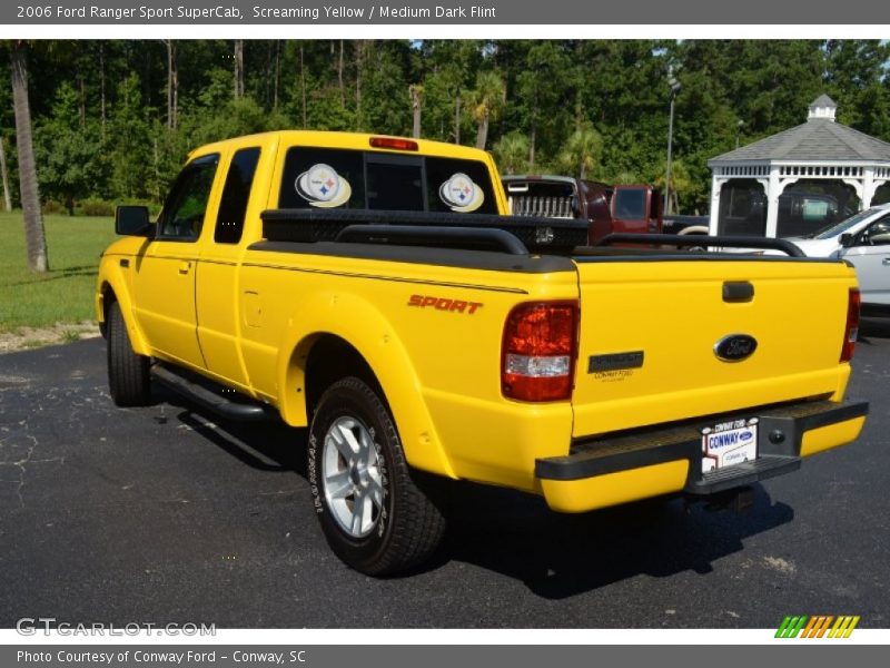 Screaming Yellow / Medium Dark Flint 2006 Ford Ranger Sport SuperCab