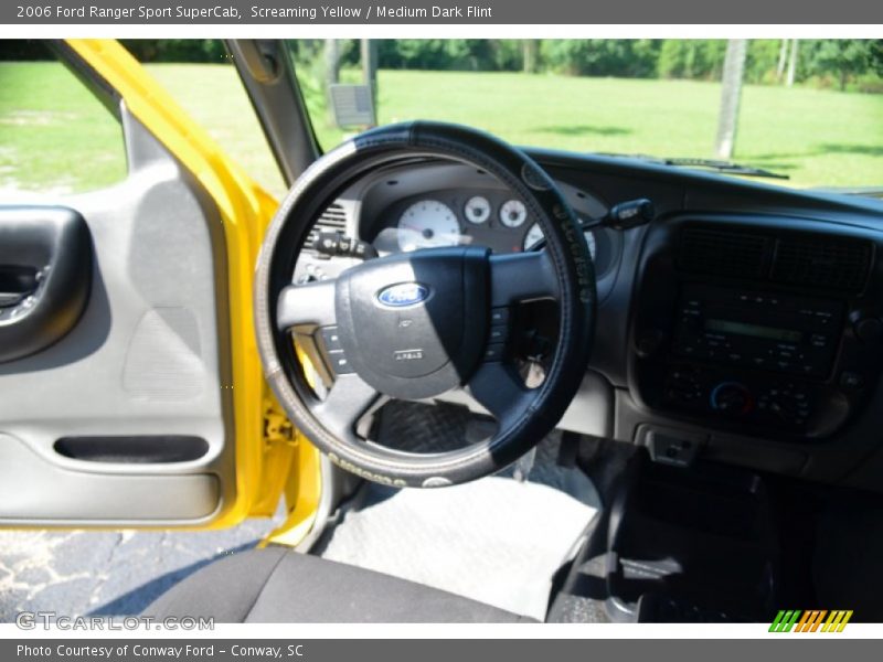Screaming Yellow / Medium Dark Flint 2006 Ford Ranger Sport SuperCab