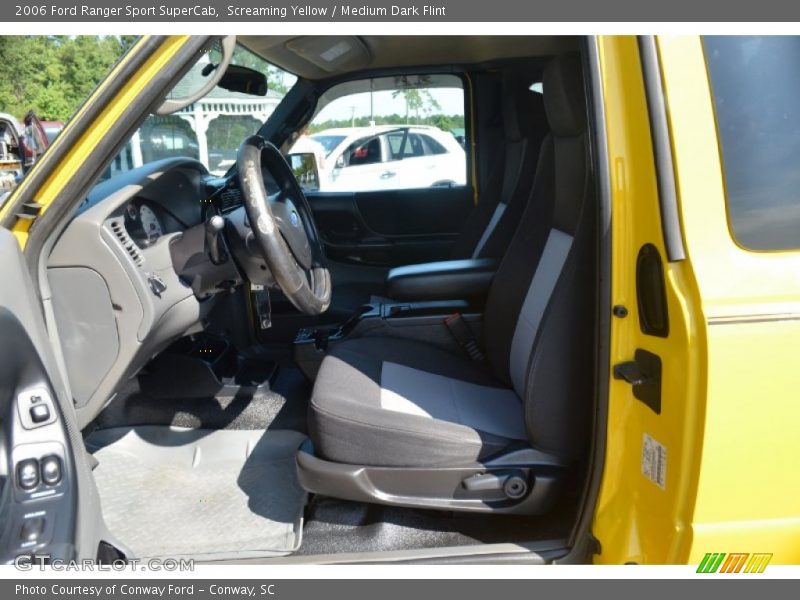 Screaming Yellow / Medium Dark Flint 2006 Ford Ranger Sport SuperCab