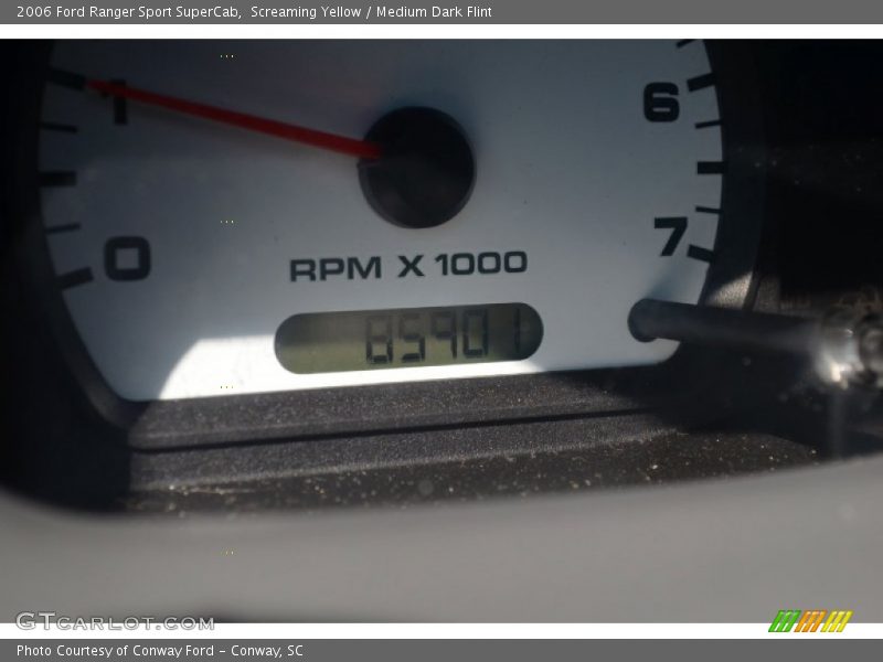 Screaming Yellow / Medium Dark Flint 2006 Ford Ranger Sport SuperCab