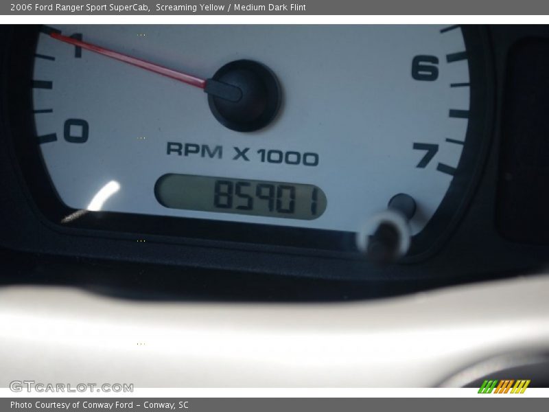 Screaming Yellow / Medium Dark Flint 2006 Ford Ranger Sport SuperCab