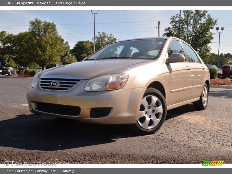 Sand Beige / Beige 2007 Kia Spectra EX Sedan