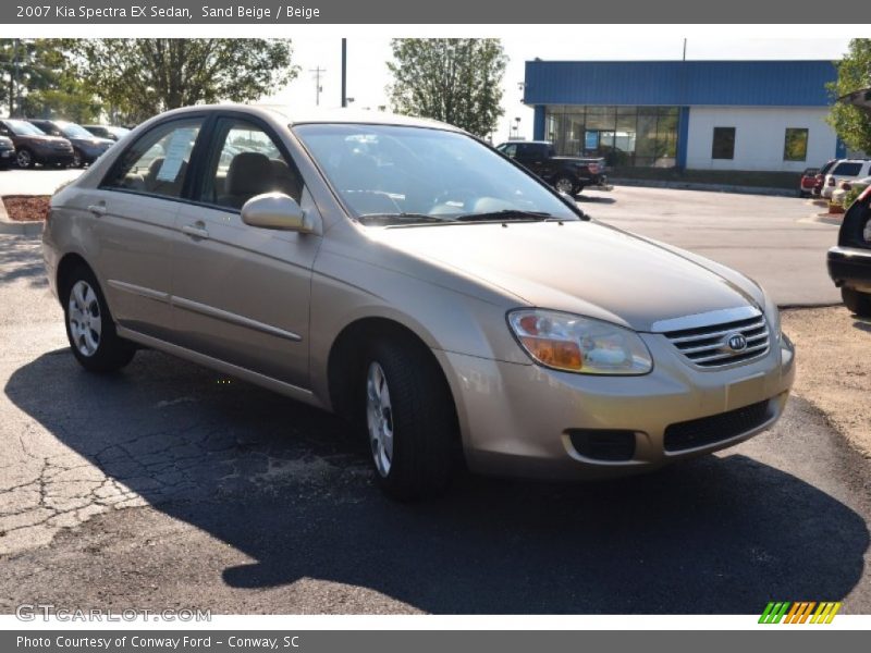 Sand Beige / Beige 2007 Kia Spectra EX Sedan