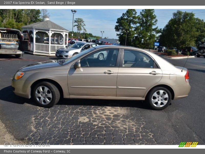 Sand Beige / Beige 2007 Kia Spectra EX Sedan