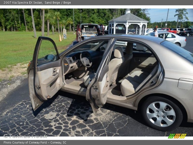 Sand Beige / Beige 2007 Kia Spectra EX Sedan