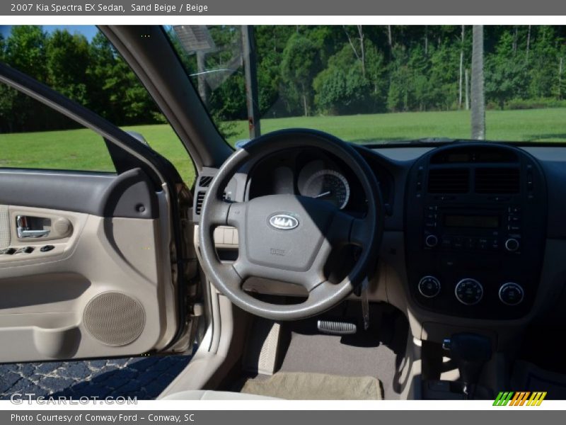 Sand Beige / Beige 2007 Kia Spectra EX Sedan