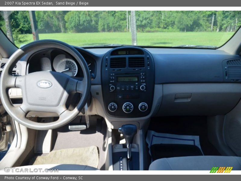 Sand Beige / Beige 2007 Kia Spectra EX Sedan