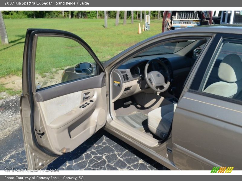 Sand Beige / Beige 2007 Kia Spectra EX Sedan
