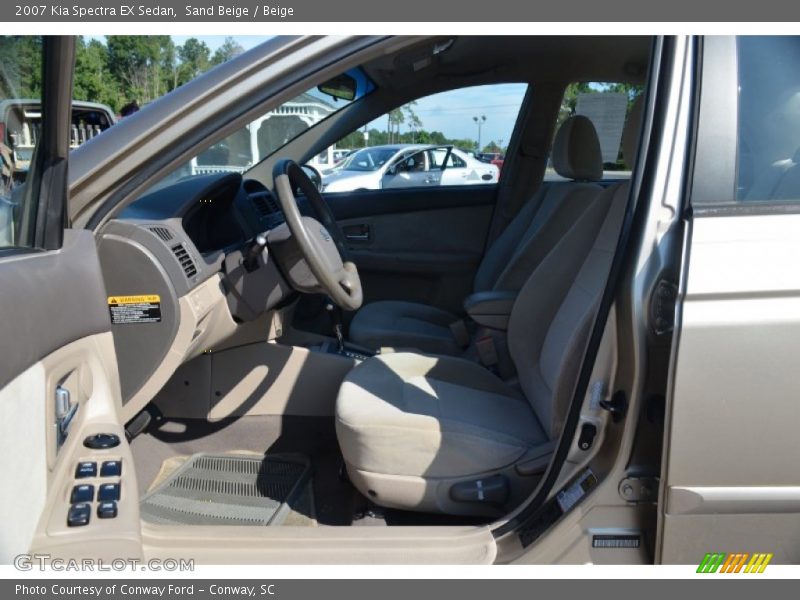 Sand Beige / Beige 2007 Kia Spectra EX Sedan