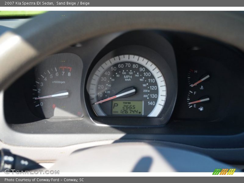 Sand Beige / Beige 2007 Kia Spectra EX Sedan
