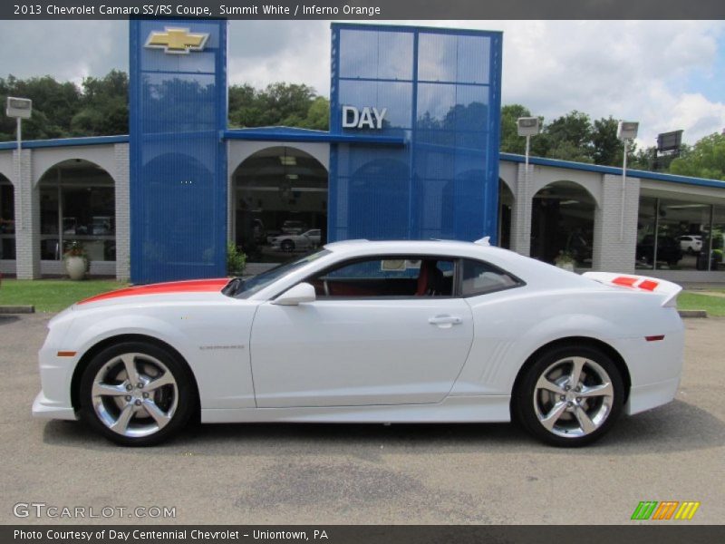 Summit White / Inferno Orange 2013 Chevrolet Camaro SS/RS Coupe