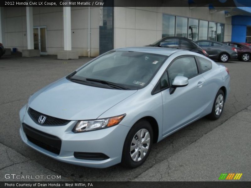Cool Mist Metallic / Gray 2012 Honda Civic LX Coupe