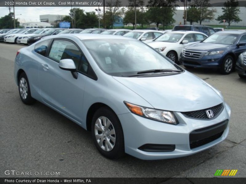 Cool Mist Metallic / Gray 2012 Honda Civic LX Coupe