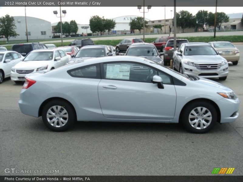 Cool Mist Metallic / Gray 2012 Honda Civic LX Coupe