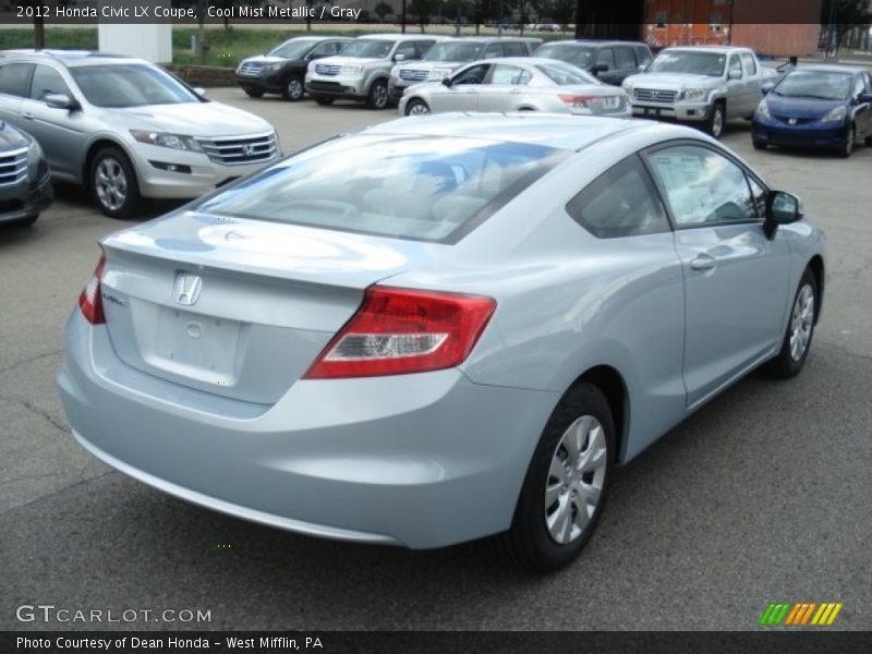 Cool Mist Metallic / Gray 2012 Honda Civic LX Coupe